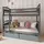 Buy Space-Saving Sleep & Storage: Gabi Bunk Bed Graphite with Drawers, Colour: Graphite, Mattresses: Foam Mattresses from Furnituretta