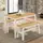 Buy Washington Dining Set with 2 Benches Nat Oak & White from Furnituretta