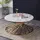 Buy Axon Round Marble Coffee Table with Gold Frame, Colour: Gold from Furnituretta