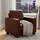 Buy Lena 1 Seater Sofa – Brown Bonded Leather & PVC | Sleek Compact Living Room Chair, Colour: Brown, Item Width: 90 from Furnituretta