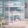 Buy Wooden Triple Bunk Bed Ted – White Matt | Solid Pine Frame with Foam Mattresses, Colour: White Matt, Mattresses: Foam Mattresses from Furnituretta
