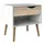 Buy Oslo Bedside 1 Drawer in White and Oak: Retro Modern from Furnituretta