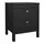 Buy Madrid Bedside Table 2 Drawers in Matt Black from Furnituretta