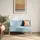 Buy Beau 2 Seater Sofa Cornflower Blue / Blonde Wood | Modern Living Room Furniture from Furnituretta