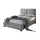 Buy Oakland Contemporary Fabric Bed Frame, Colour: Light Grey, Size: 4ft 6/Double, Item Width: 147 from Furnituretta