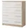 Buy Omega OM-02 Chest of Drawers 80cm, Colour: White Matt, Carcass: Oak Sonoma, Item Width: 80 from Furnituretta