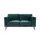 Buy Mickey 2‑Seater Velvet Emerald Green Sofa with Walnut Legs, Colour: Emerald Green from Furnituretta