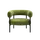 Buy Eclipse Occasional Chair with Curved Backrest and Metal Legs, Colour: Olive Green from Furnituretta