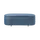 Buy Ripple Storage Oval Ottoman in Blue Velvet Fabric, Colour: Blue from Furnituretta