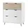 Buy Stockholm 4 Drawer Chest in White‑Oak with Matt White Frame from Furnituretta