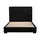 Buy Pasadena Black Velvet Bed – King with Cushioned Woven Headboard, Colour: Black, Bed Size: King (5ft) from Furnituretta