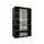 Buy Verona 04 Sliding Door Wardrobe 120cm, Colour: Black, Item Width: 120 from Furnituretta