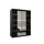 Buy Verona 04 Sliding Door Wardrobe 150cm, Colour: Black, Item Width: 150 from Furnituretta