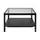 Buy Ray Coffee Table in Black Matte Grain with Glass Top, Colour: Black from Furnituretta