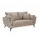 Buy Carter Taupe 2 Seater Sofa in Dark Neutral Textured Fabric from Furnituretta