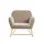 Buy Charles Beige Velvet Armchair with Brushed Gold Frame, Colour: Beige from Furnituretta