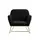 Buy Charles Black Velvet Armchair with Brushed Gold Frame, Colour: Black from Furnituretta