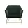 Buy Charles Green Velvet Armchair with Brushed Gold Frame, Colour: Green from Furnituretta