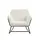 Buy Charles Ivory Boucle Armchair with Matte Black Frame, Colour: Ivory from Furnituretta