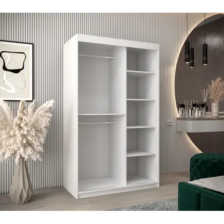 Buy Verona 01 Sliding Door Wardrobe 120cm, Colour: Black, Item Width: 120, 7 from Furnituretta