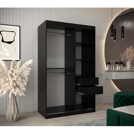 Buy Elypse Sliding Door Wardrobe 120cm, Colour: Oak Artisan, Item Width: 120, 13 from Furnituretta