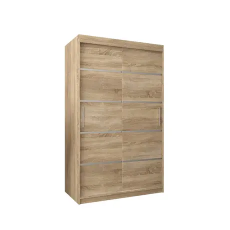 Buy Verona 01 Sliding Door Wardrobe 120cm, Colour: Black, Item Width: 120, 13 from Furnituretta