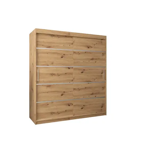 Buy Verona 01 Sliding Door Wardrobe 180cm, Colour: Black, Item Width: 180, 5 from Furnituretta