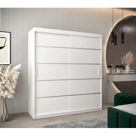 Buy Verona 01 Sliding Door Wardrobe 180cm, Colour: Black, Item Width: 180, 10 from Furnituretta