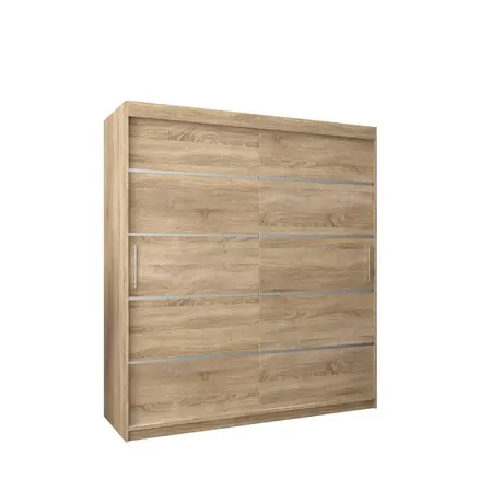 Buy Verona 01 Sliding Door Wardrobe 180cm, Colour: Black, Item Width: 180, 13 from Furnituretta