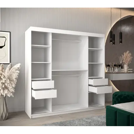 Buy Boliwia Sliding Door Wardrobe 200cm, Colour: Oak Artisan, Item Width: 200, 9 from Furnituretta