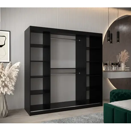 Buy Boliwia Sliding Door Wardrobe 200cm, Colour: Oak Artisan, Item Width: 200, 12 from Furnituretta