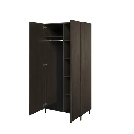 Buy Piemonte PE-01 Hinged Wardrobe 92cm, 2 from Furnituretta