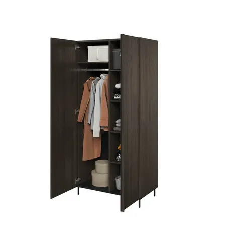 Buy Piemonte PE-01 Hinged Wardrobe 92cm, 3 from Furnituretta
