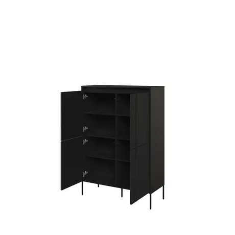 Buy Trend TR-03 Highboard Cabinet 98cm, Colour: Black Matt, Item Width: 98, 6 from Furnituretta
