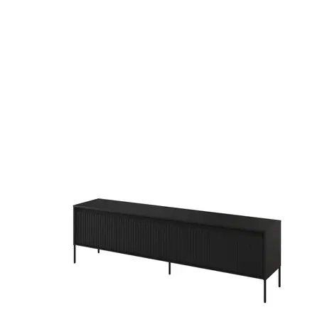 Buy Trend TR-06 TV Cabinet – Black Matt 193cm | Sleek Media Storage with Modern Detailing, Colour: Black Matt, Item Width: 193, 6 from Furnituretta