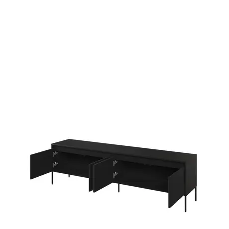 Buy Trend TR-06 TV Cabinet – Black Matt 193cm | Sleek Media Storage with Modern Detailing, Colour: Black Matt, Item Width: 193, 7 from Furnituretta
