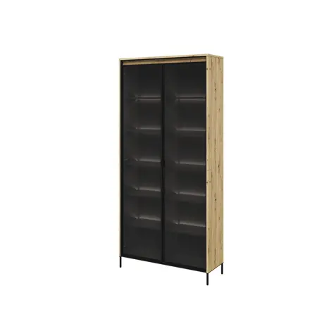 Buy Trend TR-07 Tall Display Cabinet 92cm, Colour: Oak Artisan, Item Width: 34 from Furnituretta