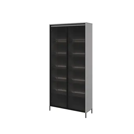 Buy Trend TR-07 Tall Display Cabinet 92cm, Colour: Black Matt, Item Width: 34, 14 from Furnituretta
