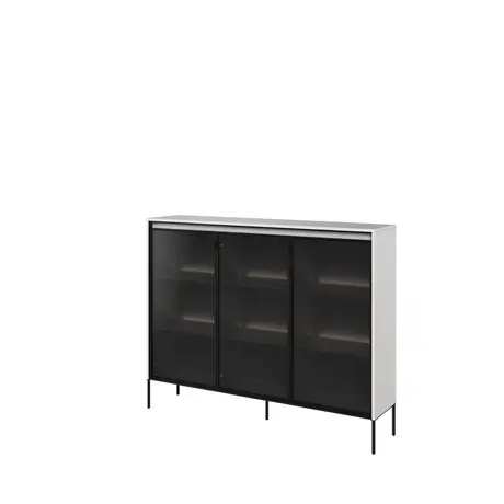 Buy Trend TR-08 Display Cabinet 150cm, Colour: White Matt, Item Width: 150 from Furnituretta