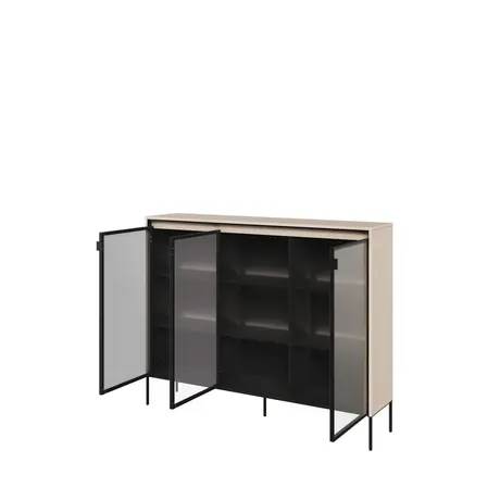 Buy Trend TR-08 Display Cabinet 150cm, Colour: Black Matt, Item Width: 150, 8 from Furnituretta