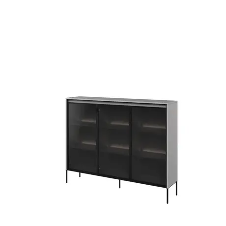 Buy Trend TR-08 Display Cabinet 150cm, Colour: Black Matt, Item Width: 150, 11 from Furnituretta