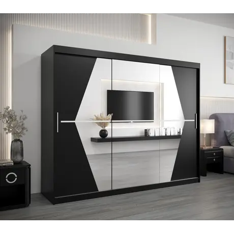 Buy Boliwia Sliding Door Wardrobe 250cm, Colour: Oak Artisan, Item Width: 250, 11 from Furnituretta