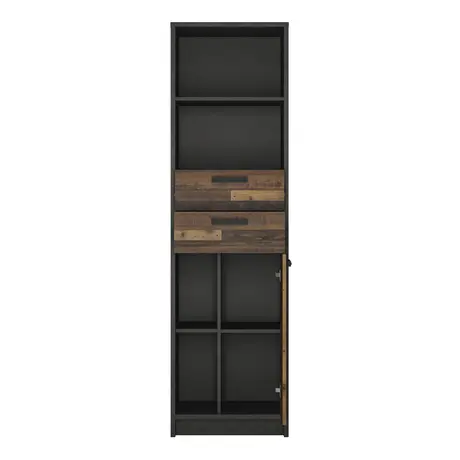 Buy Walnut Brooklyn Bookcase with Dark Matera Accents, 2 from Furnituretta