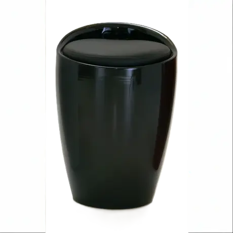 Buy Dawson Black High Gloss Stool with Storage, Colour: Black from Furnituretta