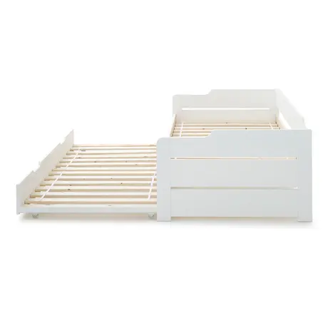 Buy Copella White Guest Bed with Trundle – Single (3ft) Day Bed with Pull‑Out Bed, 9 from Furnituretta