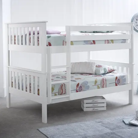 Buy Oslo White Quadruple Bunk Bed – Small Double 4ft Bunk for Four Sleepers from Furnituretta