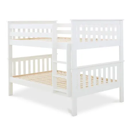 Buy Oslo White Quadruple Bunk Bed – Small Double 4ft Bunk for Four Sleepers, 8 from Furnituretta