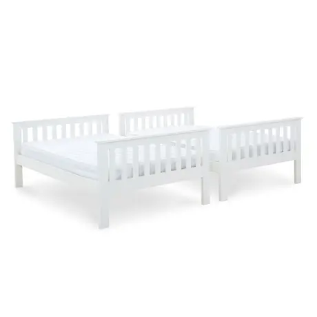 Buy Oslo White Quadruple Bunk Bed – Small Double 4ft Bunk for Four Sleepers, 6 from Furnituretta