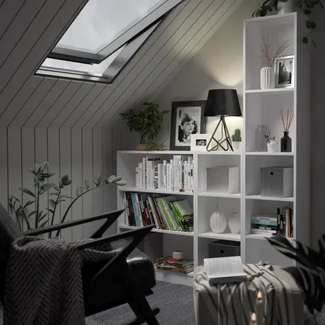 Buy Stylish 4-Shelf White Bookcase for Small Spaces, 2 from Furnituretta