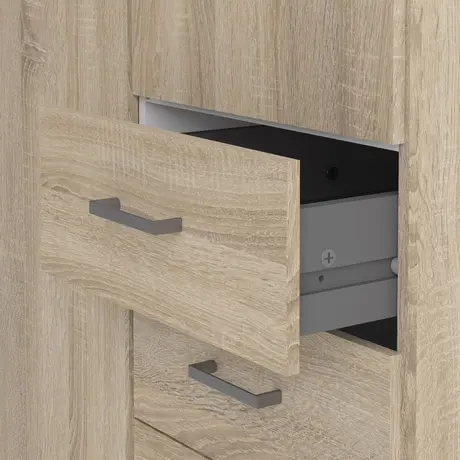 Buy Space-Saving Wardrobe in Oak: 2 Doors & 3 Drawers, 10 from Furnituretta